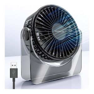 USB Desk Fan 6 Inch Portable Table Fan 3 Speeds Quiet Powerful Cooling Office